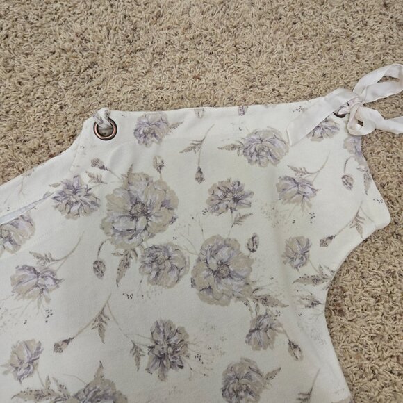 Womens Blouse Maurices Size 2 Ivory with Multicolor Flowers Excellent Condition - Picture 4 of 7